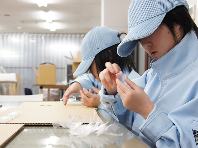 実習生の受け入れ 作業風景